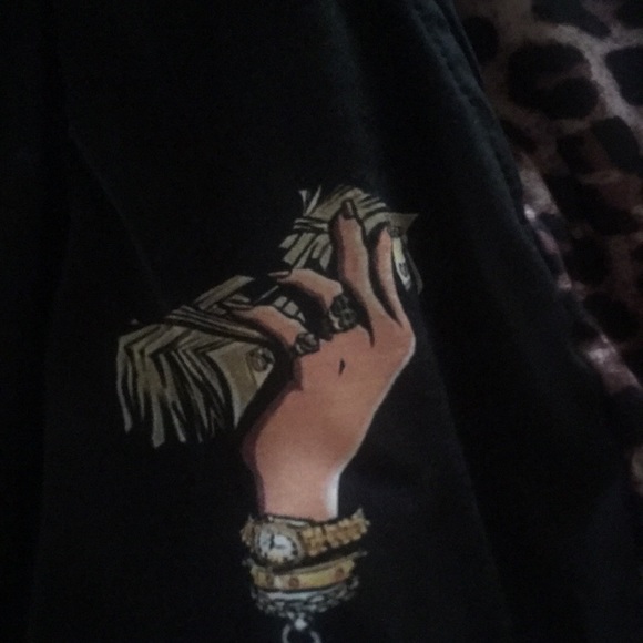 Hoodie Long Sleeve Shirt & Joggers  W/ Pockets & Money/leopard Graphics Outfit - Picture 5 of 7